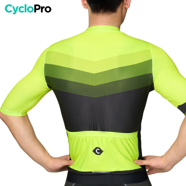 maillot de cyclisme dos agility jaune 1