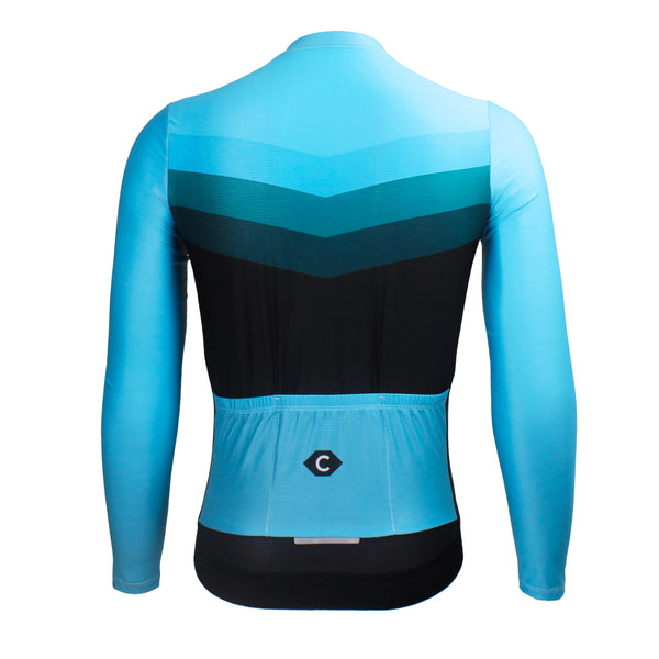 maillot long cycliste agility bleu 6