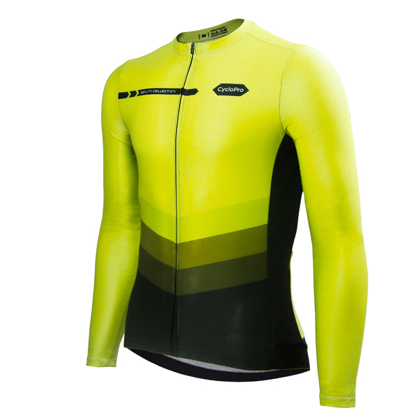 maillot long cycliste agility jaune 3