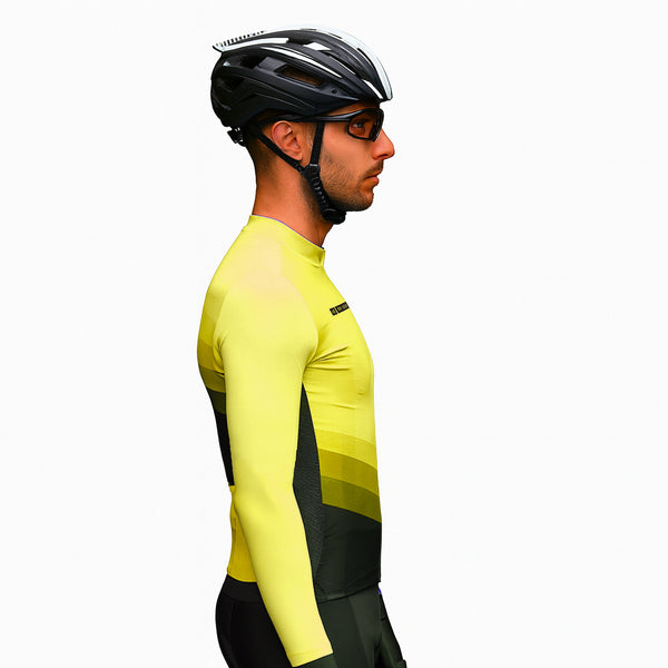 maillot long cycliste agility jaune 4