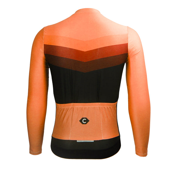 maillot long cycliste agility orange 2