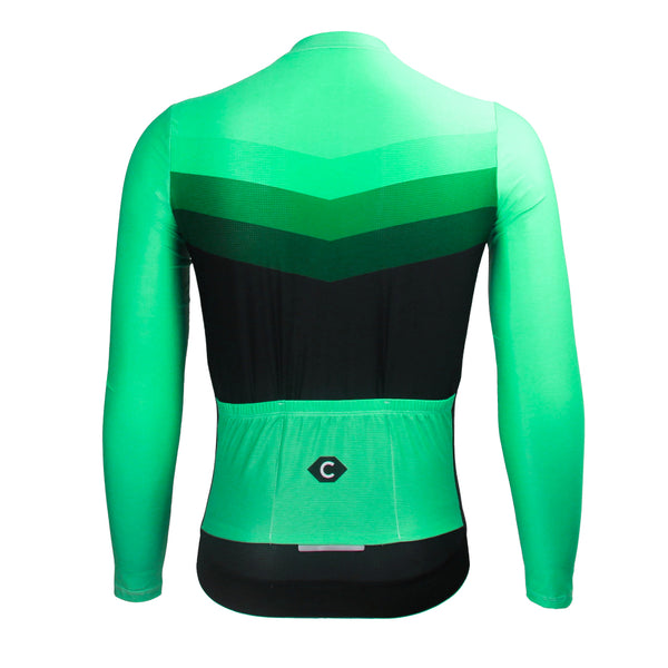 maillot long cycliste agility vert 5