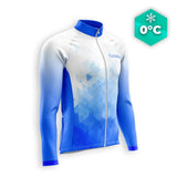 MAILLOT LONG DE CYCLISME HIVER BLEU - CRISTAL+ Maillot thermique homme GT-Cycle Outdoor Store S 