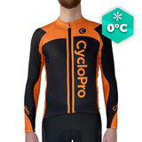 MAILLOT LONG DE CYCLISME ORANGE - HIVER - FLASH+ Maillot thermique homme GT-Cycle Outdoor Store XS 