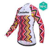 MAILLOT LONG DE CYCLISME ROSE - AUTOMNE - MOSAIQUE+ maillot manches longues pour femme GT-Cycle Outdoor Store L 