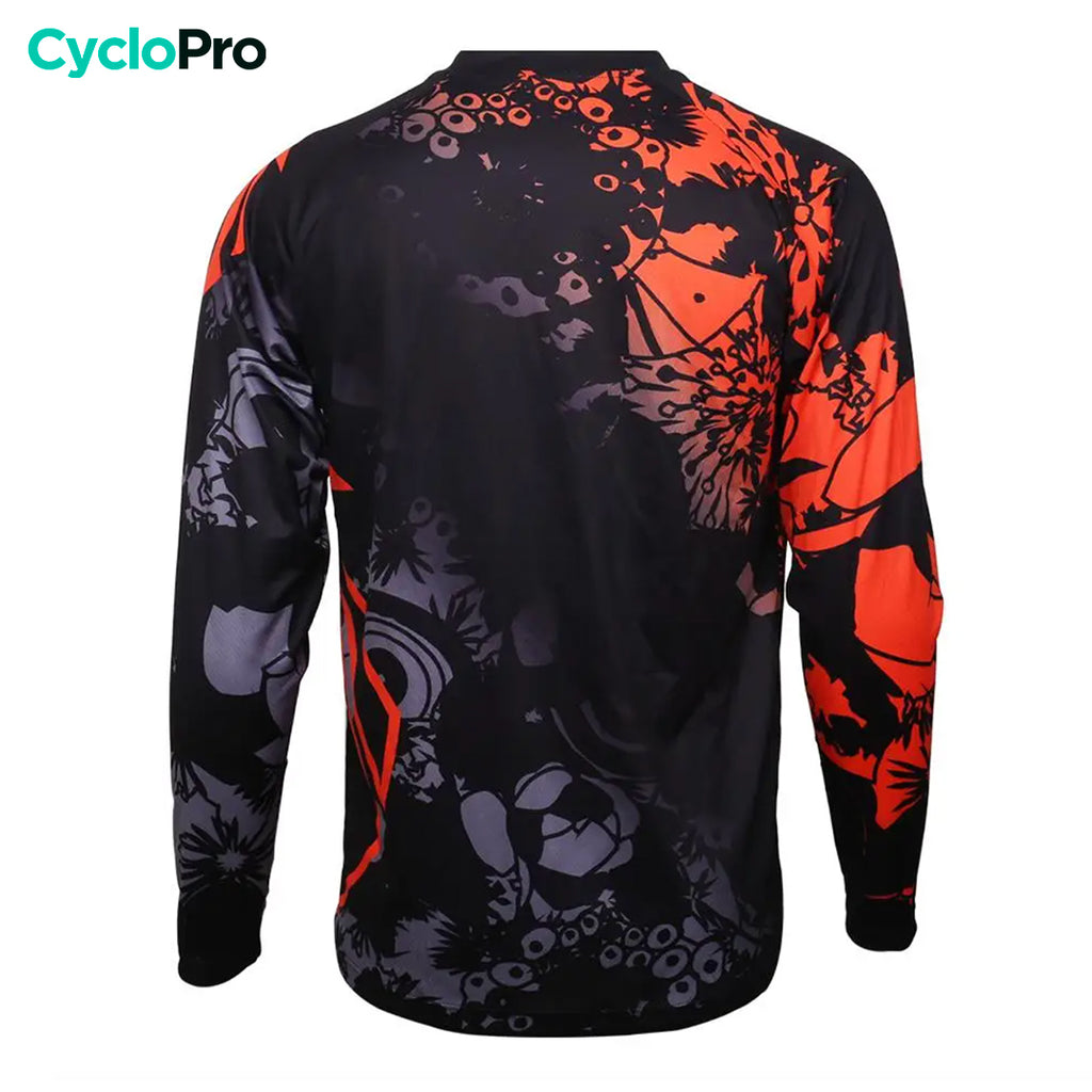 Maillot Cyclisme Homme Manches Longues Respirant - VTT Moto Cross Séchage Rapide Confortable