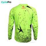 maillot manches longues vtt rouge dos