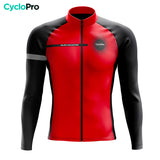 Tenue cycliste hiver Rouge - Eklïps - DESTOCKAGE