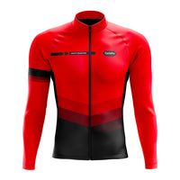 maillot thermique cyclisme rouge