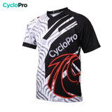 maillot vtt homme manche courte gris et rouge 3-4