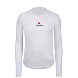 sous maillot velo manches longues blanc