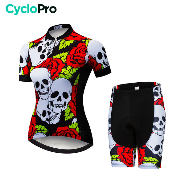 tenue cyclisme femme skull sans bretelles