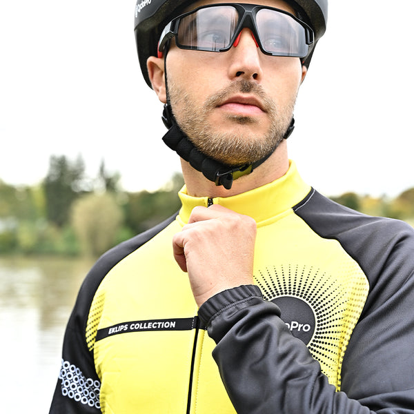 TENUE CYCLISTE AUTOMNE HOMME JAUNE - DIMENSION+ - CycloPro TENUE CYCLISTE AUTOMNE HOMME JAUNE - DIMENSION+ - CycloPro