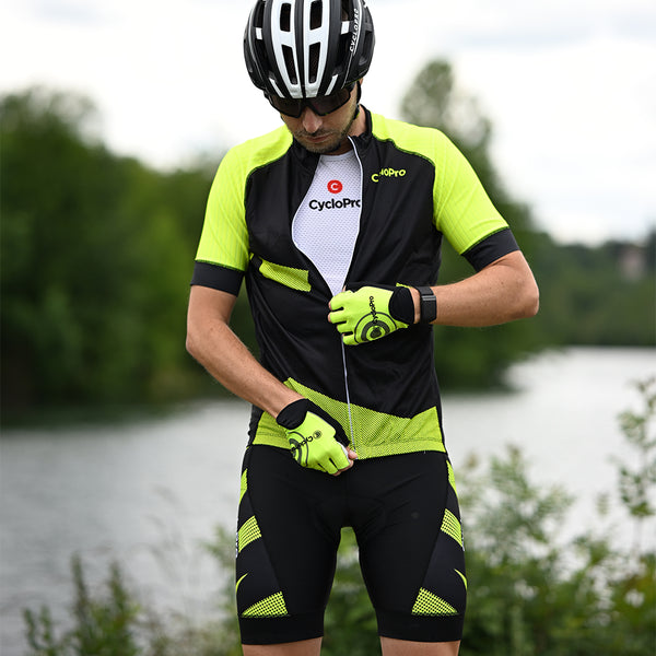 tenue cyclisme practical homme jaune 1