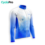 TENUE CYCLISTE AUTOMNE HOMME BLEUE - CRISTAL+ tenue cyclisme homme CycloPro 