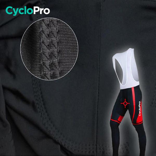 TENUE CYCLISTE AUTOMNE ROUGE - ABSTRACT+ tenue de cyclisme CycloPro 