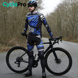 TENUE CYCLISTE HIVER BLEUE - DIRTY+ tenue de cyclisme CycloPro 