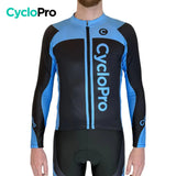 Tenue cycliste hiver bleue - Flash+ - DESTOCKAGE tenue de cyclisme hiver CycloPro 