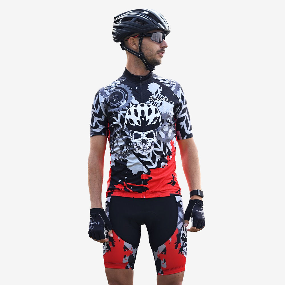 Maillot de cyclisme Kenny Havoc noir/or pour homme - coupe ajustée et Maillot de cyclisme Kenny Havoc noir/or pour homme - coupe ajustée et