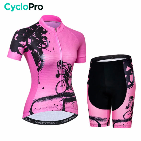 tenue femme cyclisme ete cycling rouge sans bretelles