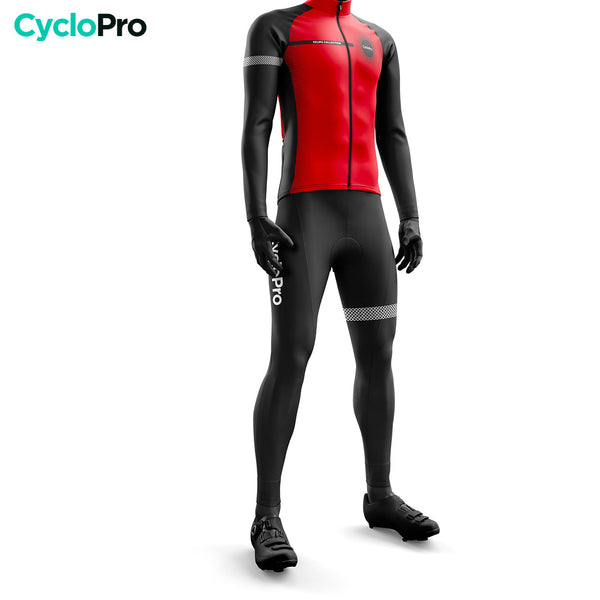 Tenue cycliste hiver Rouge - Eklïps - DESTOCKAGE