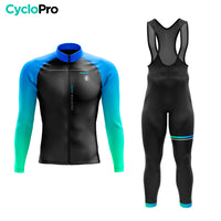 tenue thermique cycliste azure