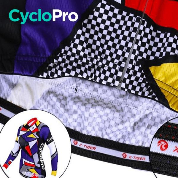 MAILLOT LONG DE CYCLISME MOSAIQUE - HIVER