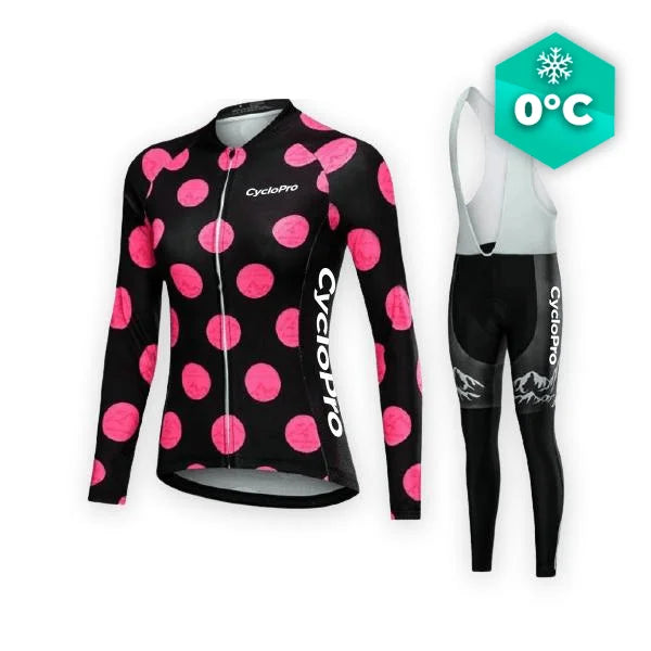 TENUE VÉLO HIVER - PINKY+ tenue automne femme CycloPro Avec XS 