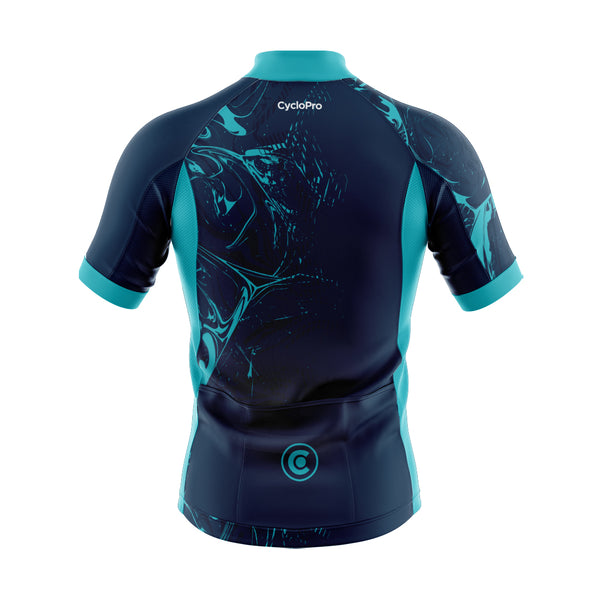 tenue cyclisme bleue artistic maillot dos