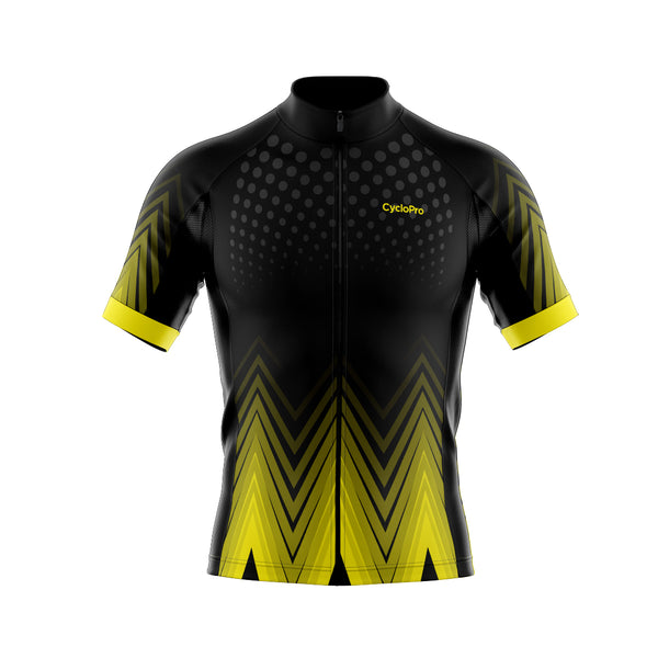 tenue cyclisme jaune ecco maillot face