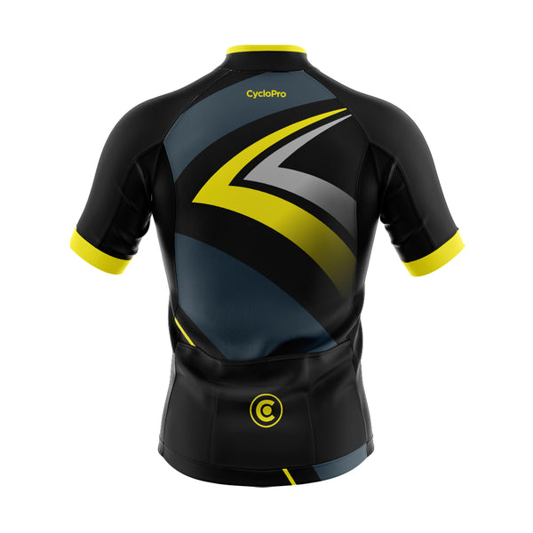tenue cyclisme jaune speed maillot dos