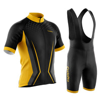 tenue cyclisme noire et jaune solidity