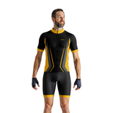 tenue cyclisme noire et jaune solidity modele