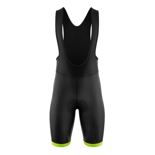 tenue cyclisme noire et jaune turbo cuissard face