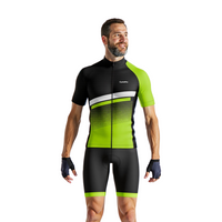 tenue cyclisme noire et jaune turbo modele