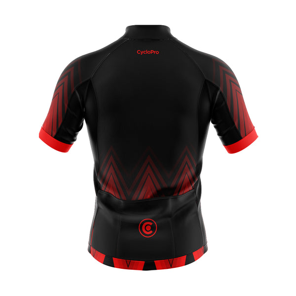 tenue cyclisme noire et rouge speed maillot dos