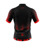 tenue cyclisme noire et rouge speed maillot dos