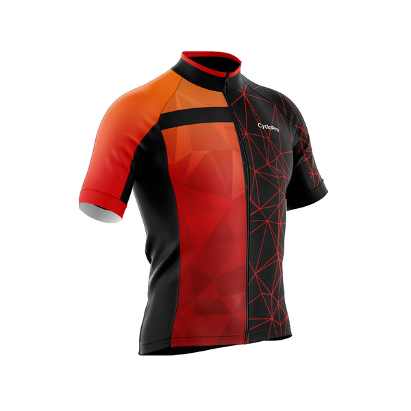 tenue cyclisme rouge luminar maillot 3 4