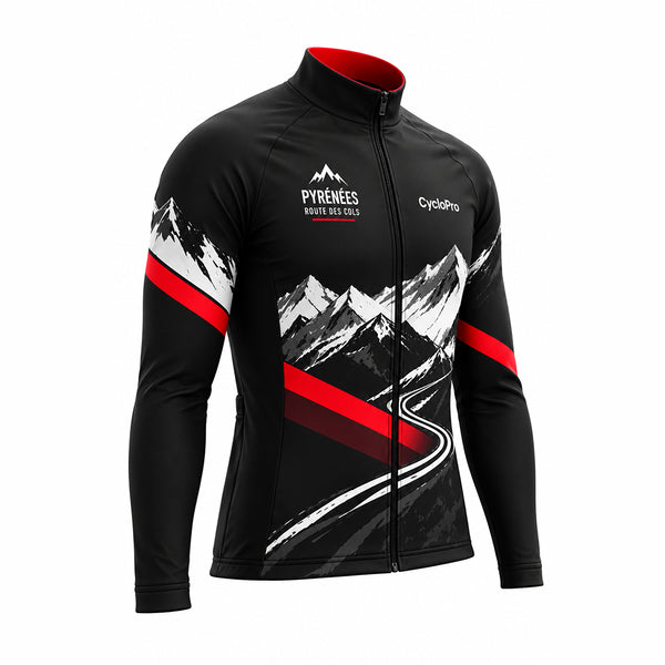 Tenue cycliste hiver noire et rouge - Route des cols - photo 1