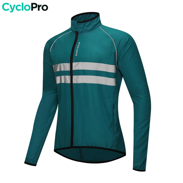 veste coupe vent cyclisme bleue