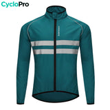 veste coupe vent cyclisme bleue