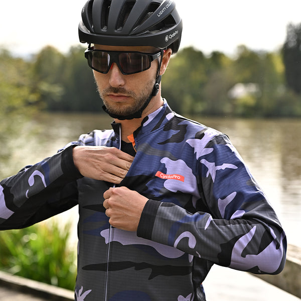 veste thermique cyclisme militaire violet 3