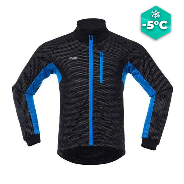 Veste thermique grand froid Bleu Veste thermique ARSUXEO Official Store M 