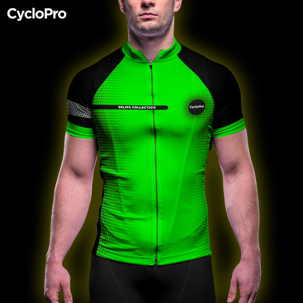 Tenue Cyclisme Femme été - Maillot Manches Courtes + Cuissard à Bretelles Avec Coussin Gel 19D - Respirant, Séchage Rapide, Bandes Réfléchissantes