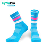 Chaussettes cyclisme bleues basses