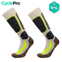 Chaussettes cyclisme hiver blanches Confort