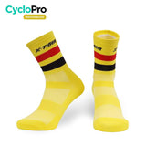 Chaussettes cyclisme jaunes basses