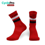 Chaussettes cyclisme rouges basses