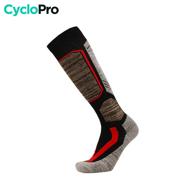 chaussettes hiver cyclisme confort grises