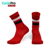 Chaussettes pour cycliste Rouge Chaussettes respirantes X-TIGER Official Store 